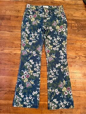 Gap Floral Flare Jeans size 28 / 6 NWOT